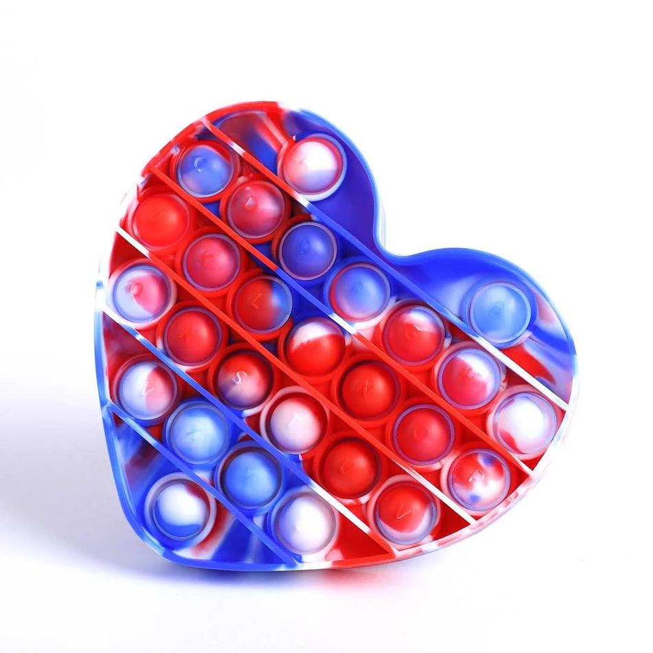 PEACE POPPER HEART - RED, WHITE, BLUE