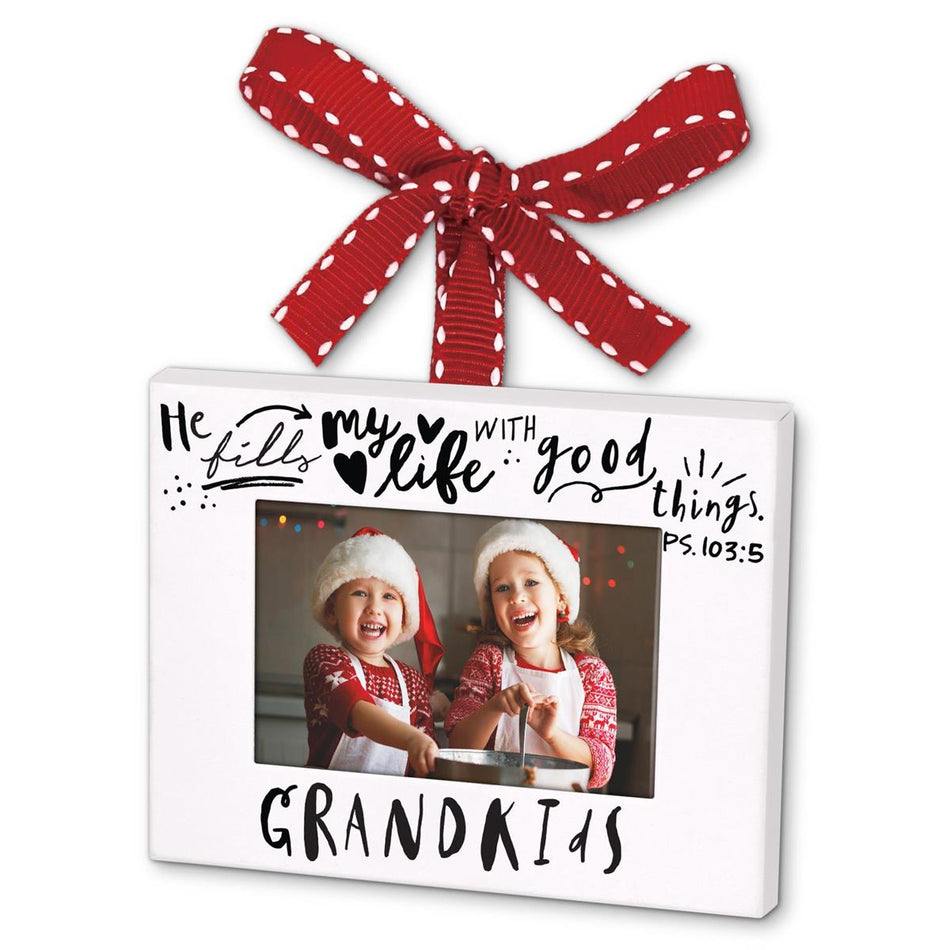 Christmas Ornament Grandkids Frame Metal by Dicksons