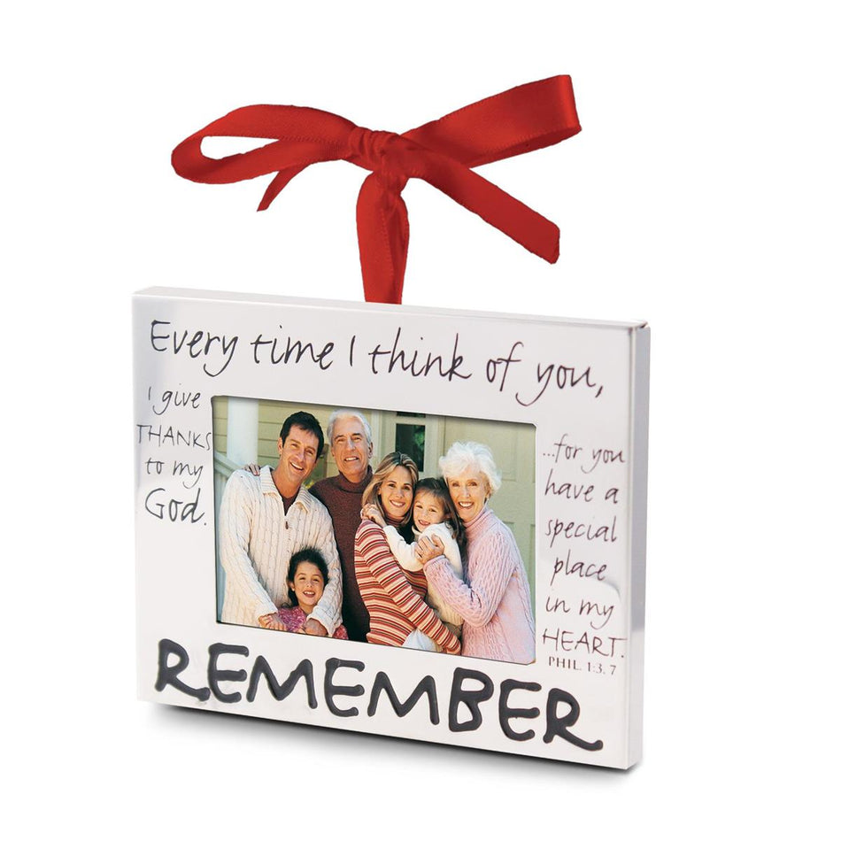Christmas Ornament Remember Frame Metal by Dicksons