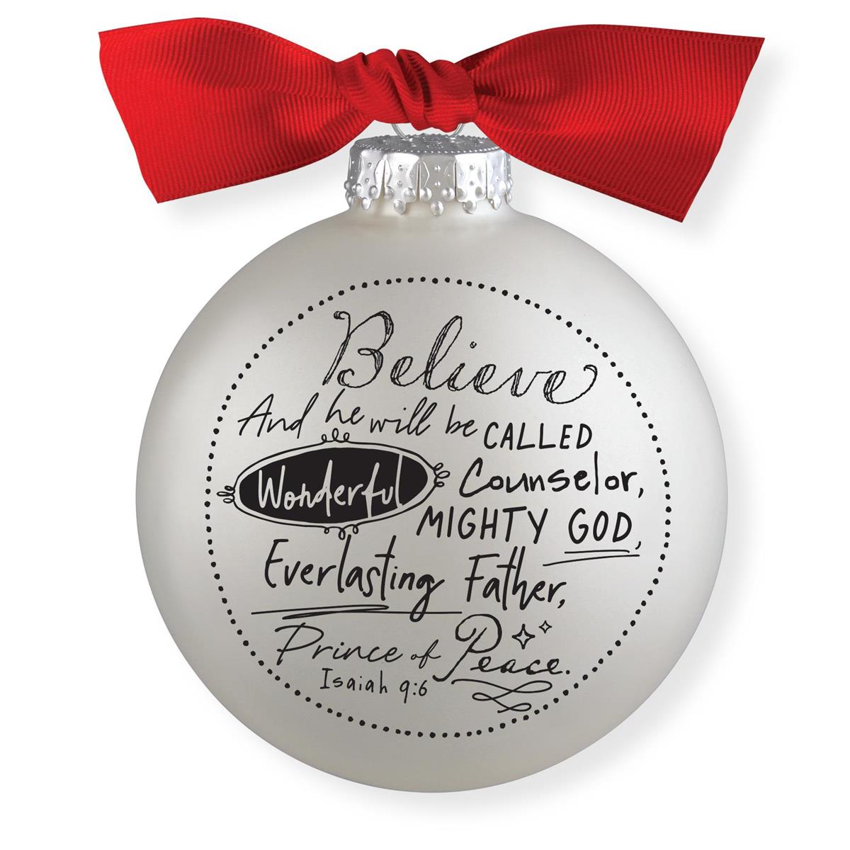 Christmas Ornament Believe Bauble 4" by Dicksons