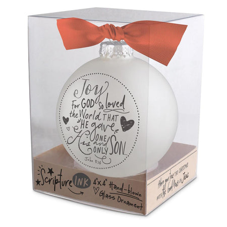 Christmas Ornament Joy Bauble 4" by Dicksons, product view 2