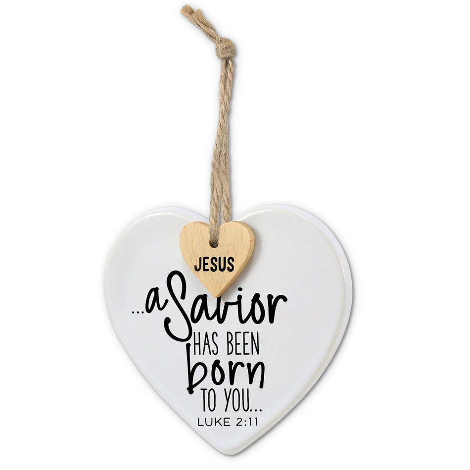 Ornament Heart Tag Savior Twine Hanger by Dicksons