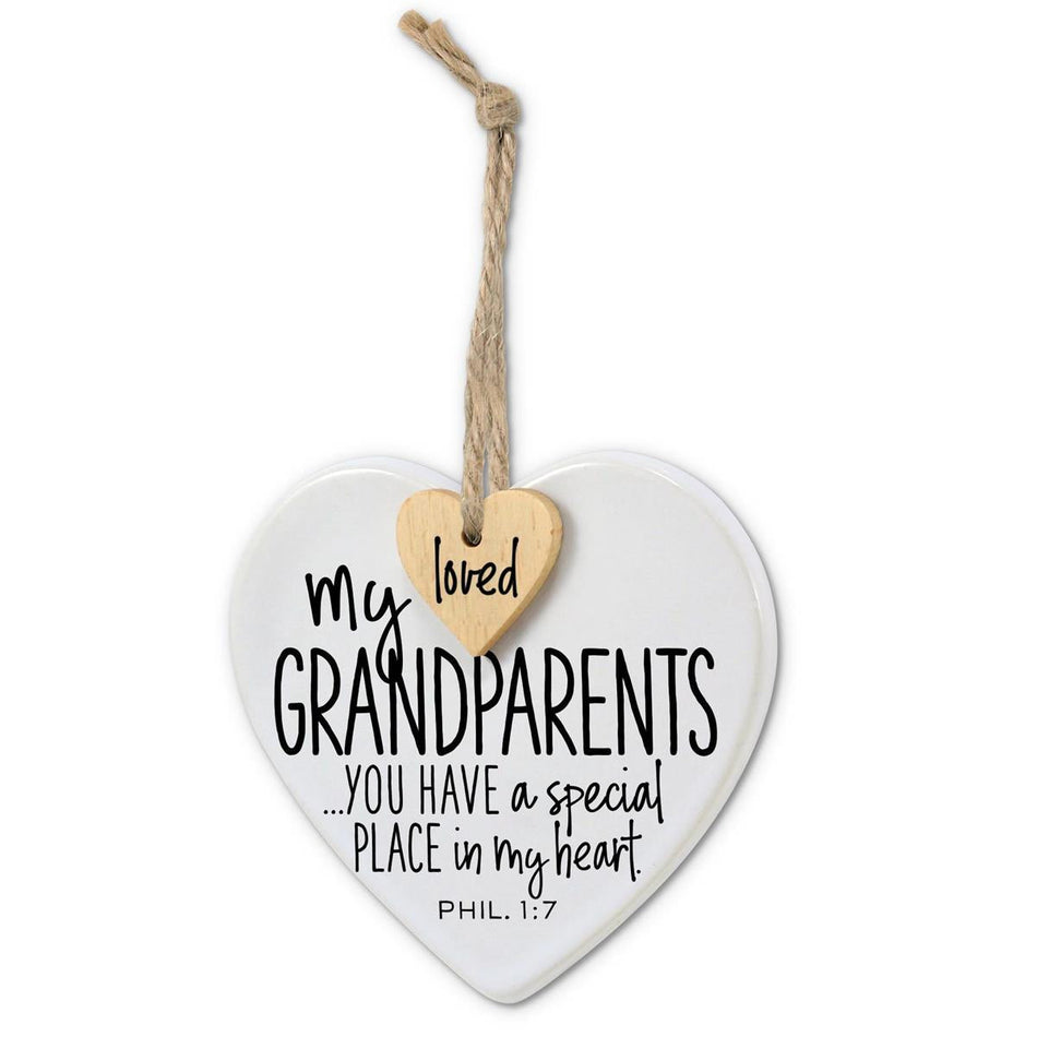 Ornament Heart Tag Grandparents Twine by Dicksons