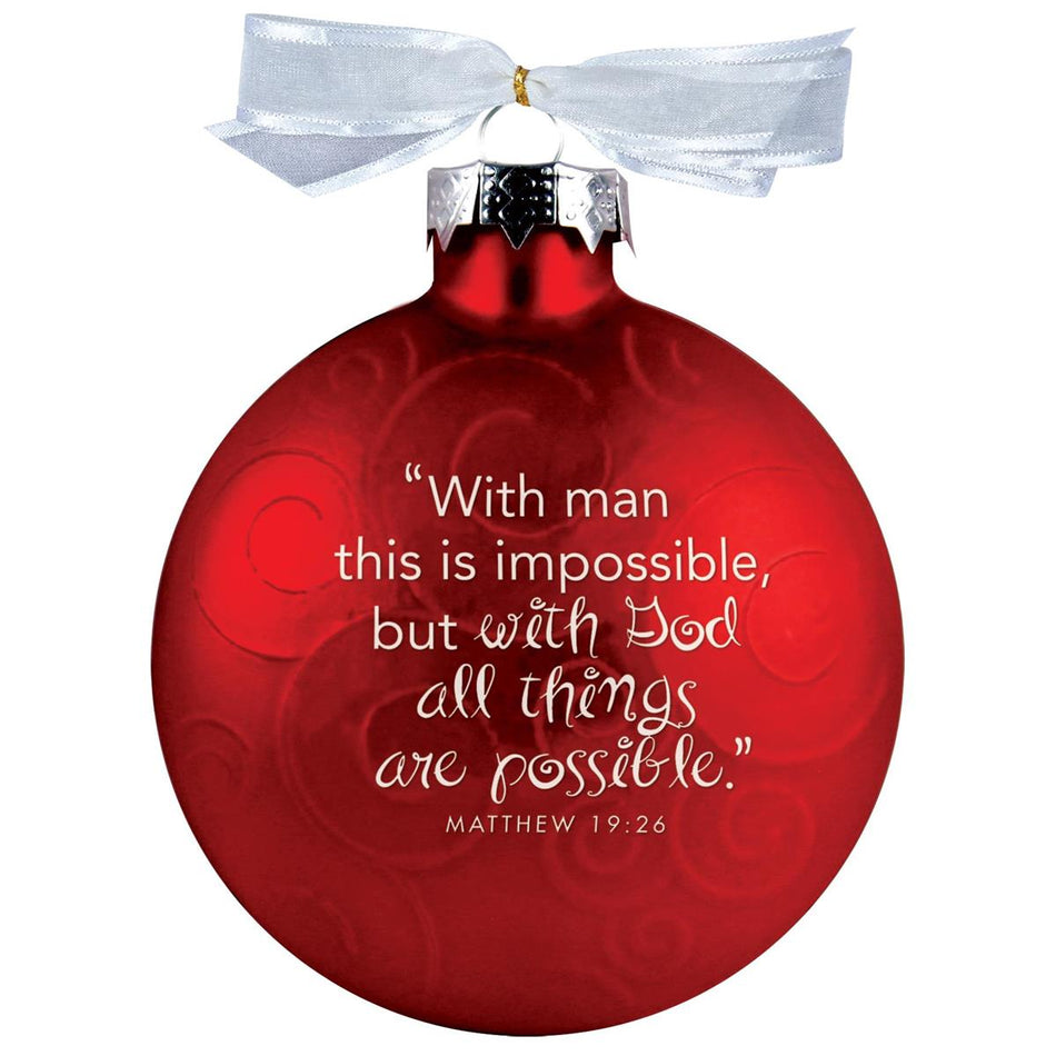 Christmas Ornament Faith Swirl Ribbon 4" by Dicksons, product view 2
