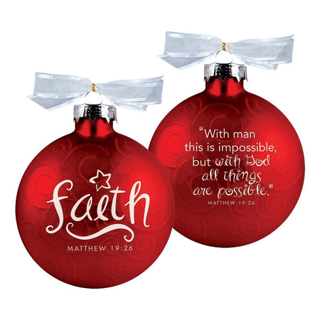 Christmas Ornament Faith Swirl Ribbon 4" by Dicksons, product view 3