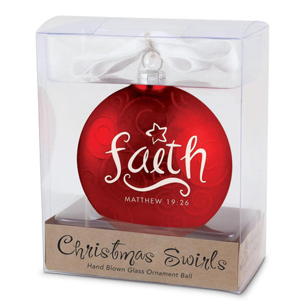 Christmas Ornament Faith Swirl Ribbon 4" by Dicksons, product view 4