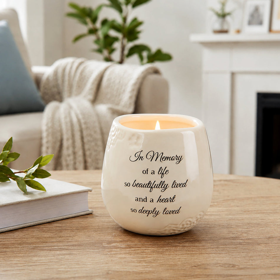 Memory 8 oz - 100% Soy Wax Candle Scent: Tranquility by Anchor Christian Distributors, product view 2