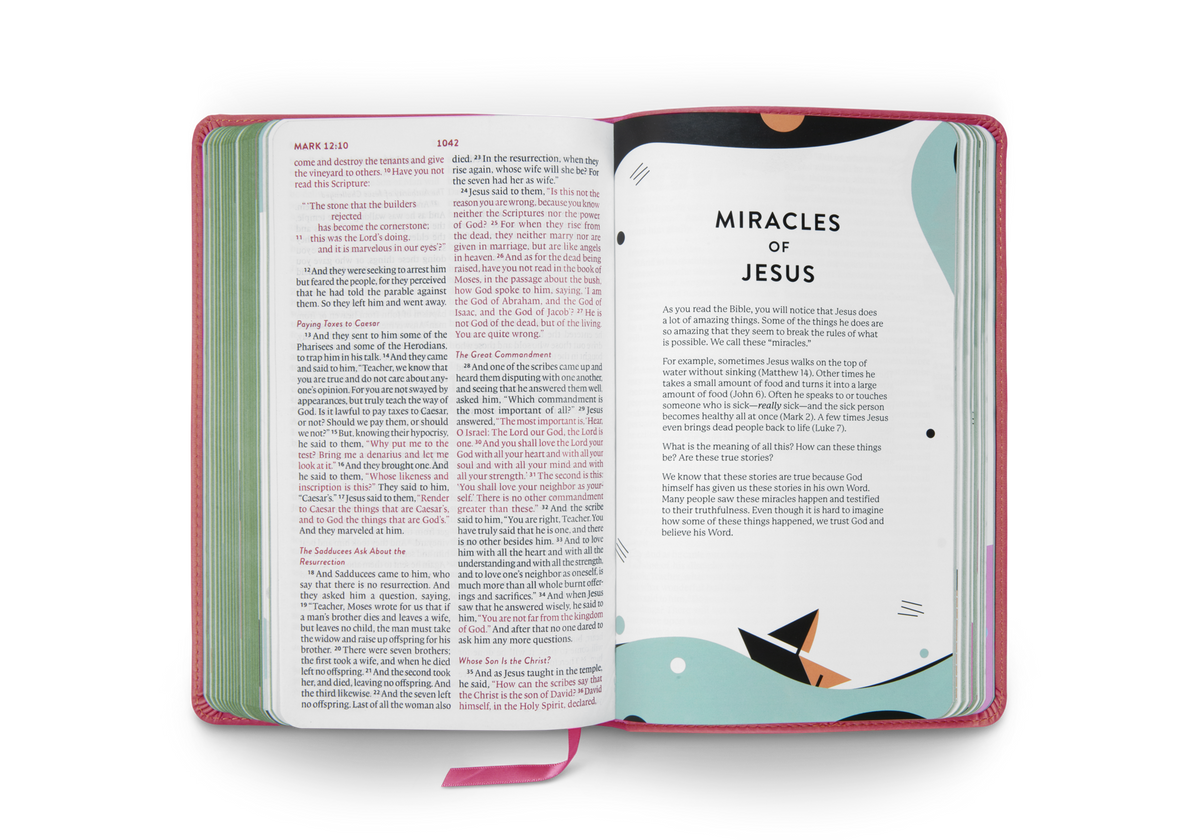 ESV Kid's Bible, Thinline, Red Letter – Leather by Crossway, product view 2