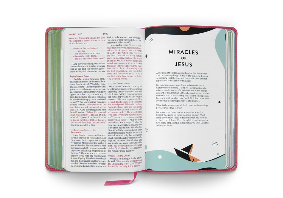 ESV Kid's Bible, Thinline, Red Letter – Leather by Crossway, product view 2