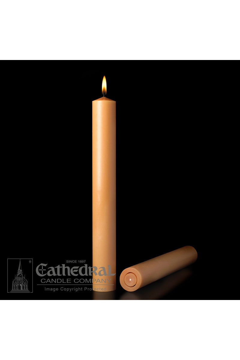2" Diameter 51% Beeswax Unbleached Altar Candle by Anchor Christian Distributors
