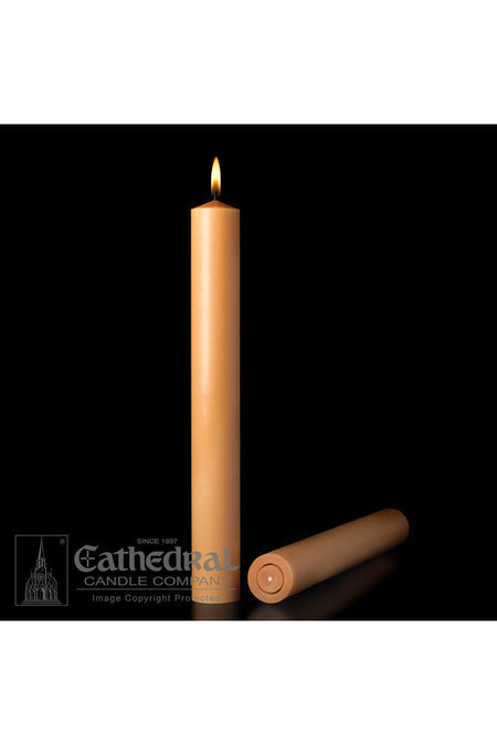 2" Diameter 51% Beeswax Unbleached Altar Candle by Anchor Christian Distributors
