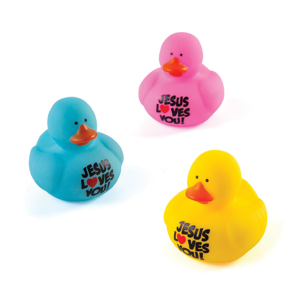 RUBBER DUCKS JESUS LOVES ME PK12