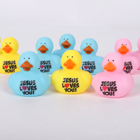 RUBBER DUCKS JESUS LOVES ME PK12