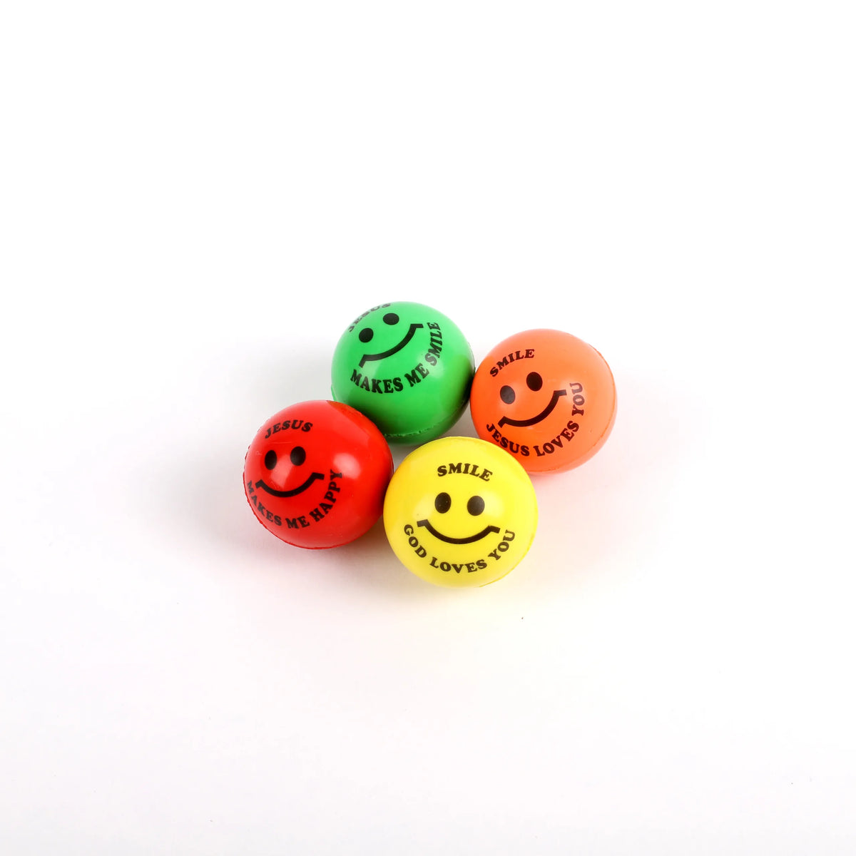 BOUNCING BALL SMILE GOD LOVES YOU ASSTD COLOR 12 CT