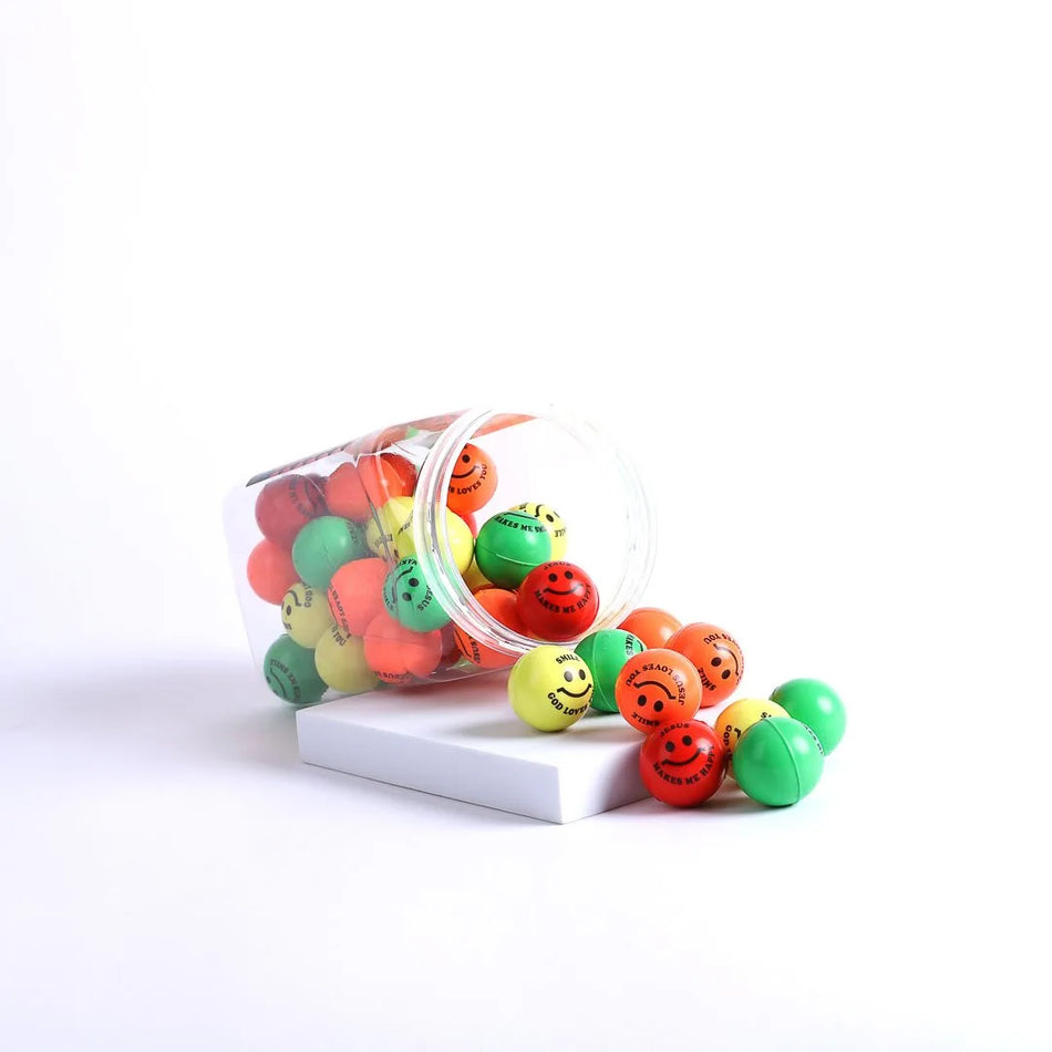 BOUNCING BALL SMILE GOD LOVES YOU ASSTD COLOR DISPLAY PK48