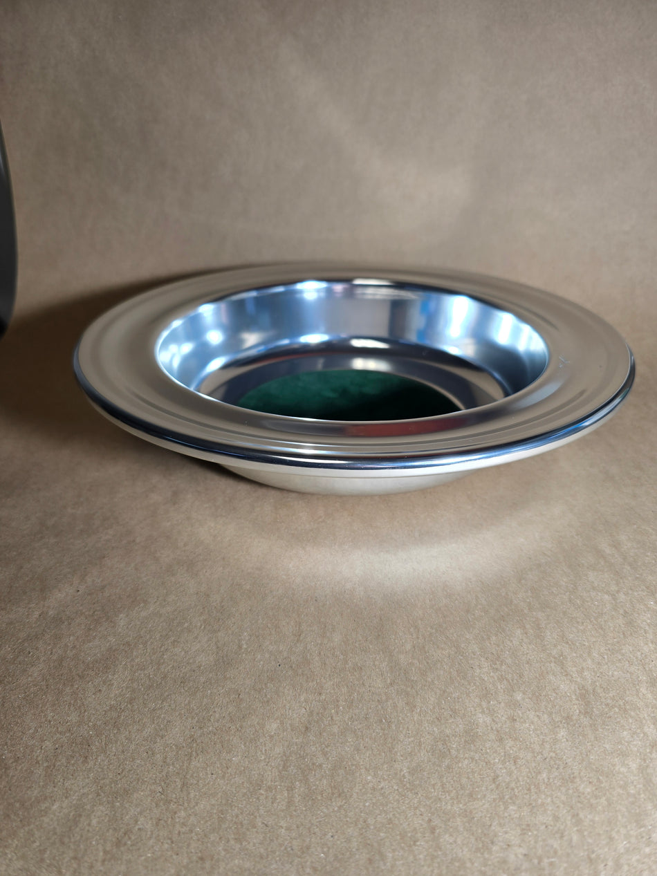 Anodized Silvertone Aluminum Offering Plate