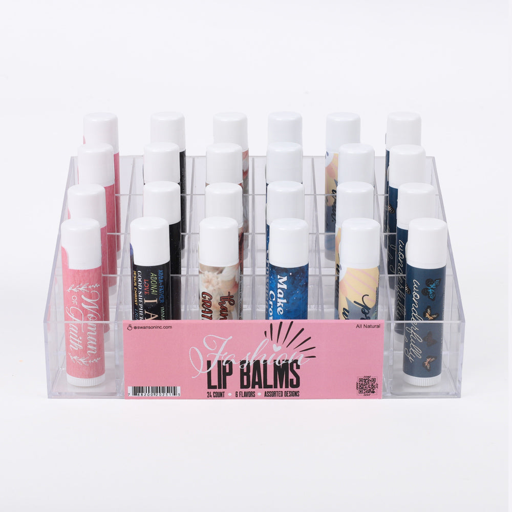 LIP BALM DISPLAY 4 EA OF 6 ASSORTMENT 24