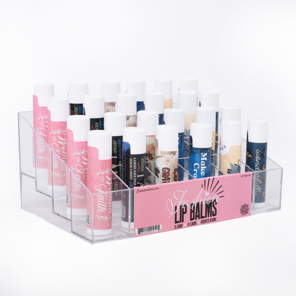LIP BALM DISPLAY 4 EA OF 6 ASSORTMENT 24