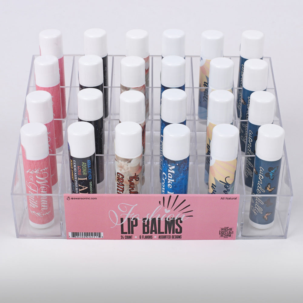 LIP BALM DISPLAY 4 EA OF 6 ASSORTMENT 24