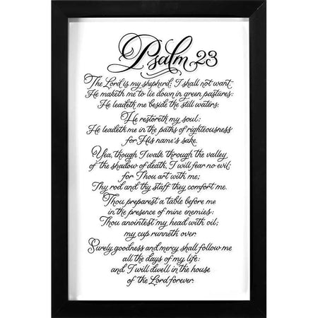 Framed Wall Art Ps. 23 Calligraphy 13x20 by Dicksons