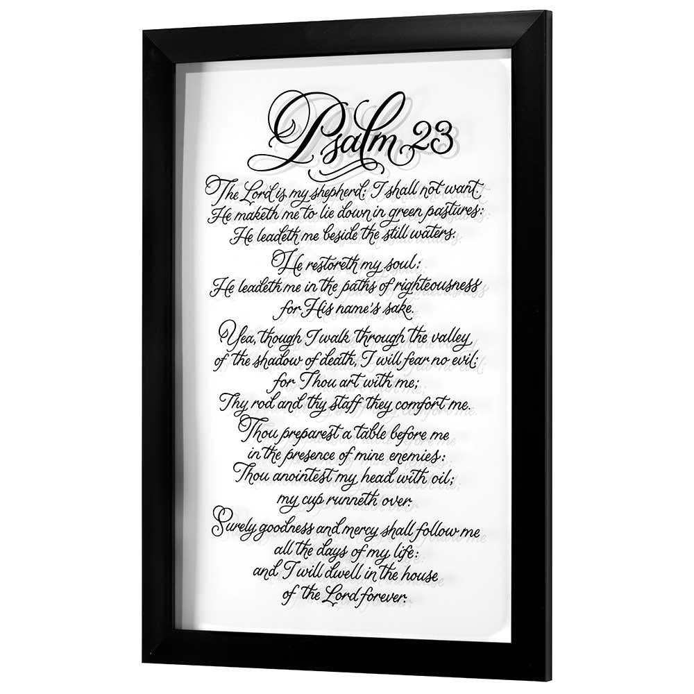 Framed Wall Art Ps. 23 Calligraphy 13x20 by Dicksons, product view 2