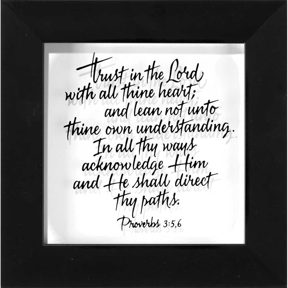 Framed Wall Art Trust Prov.3:5-6 6x6 by Dicksons