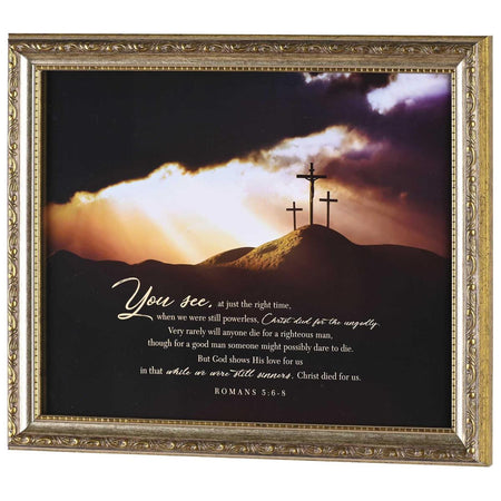 Framed Wall Art Christ Died Romans 5:6-8 by Dicksons