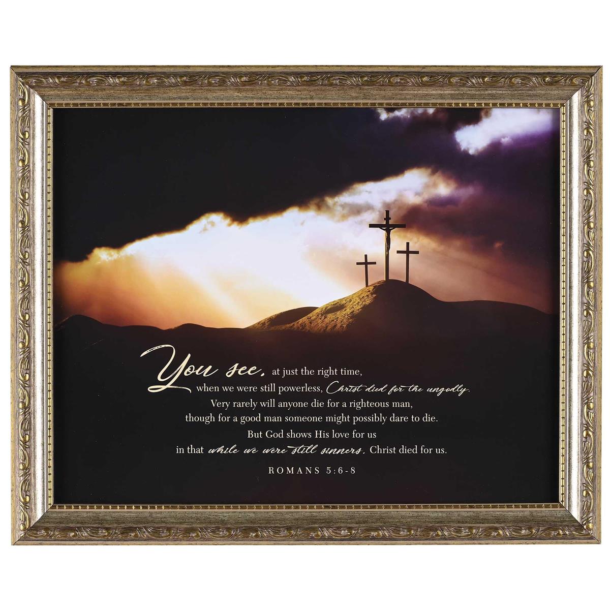 Framed Wall Art Christ Died Romans 5:6-8 by Dicksons, product view 2
