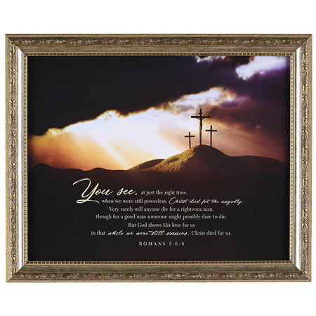 Framed Wall Art Christ Died Romans 5:6-8 by Dicksons, product view 2