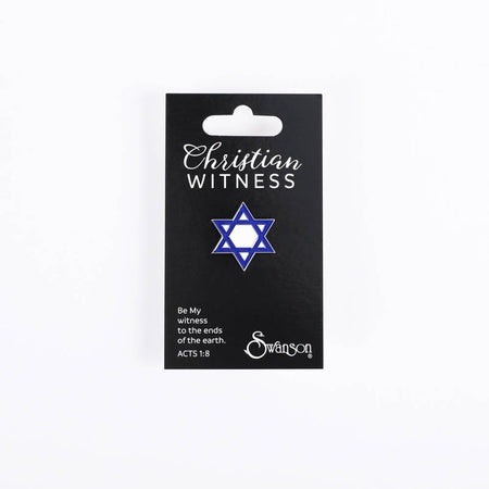 LAPEL PIN STAR OF DAVID BLUE & WHITE