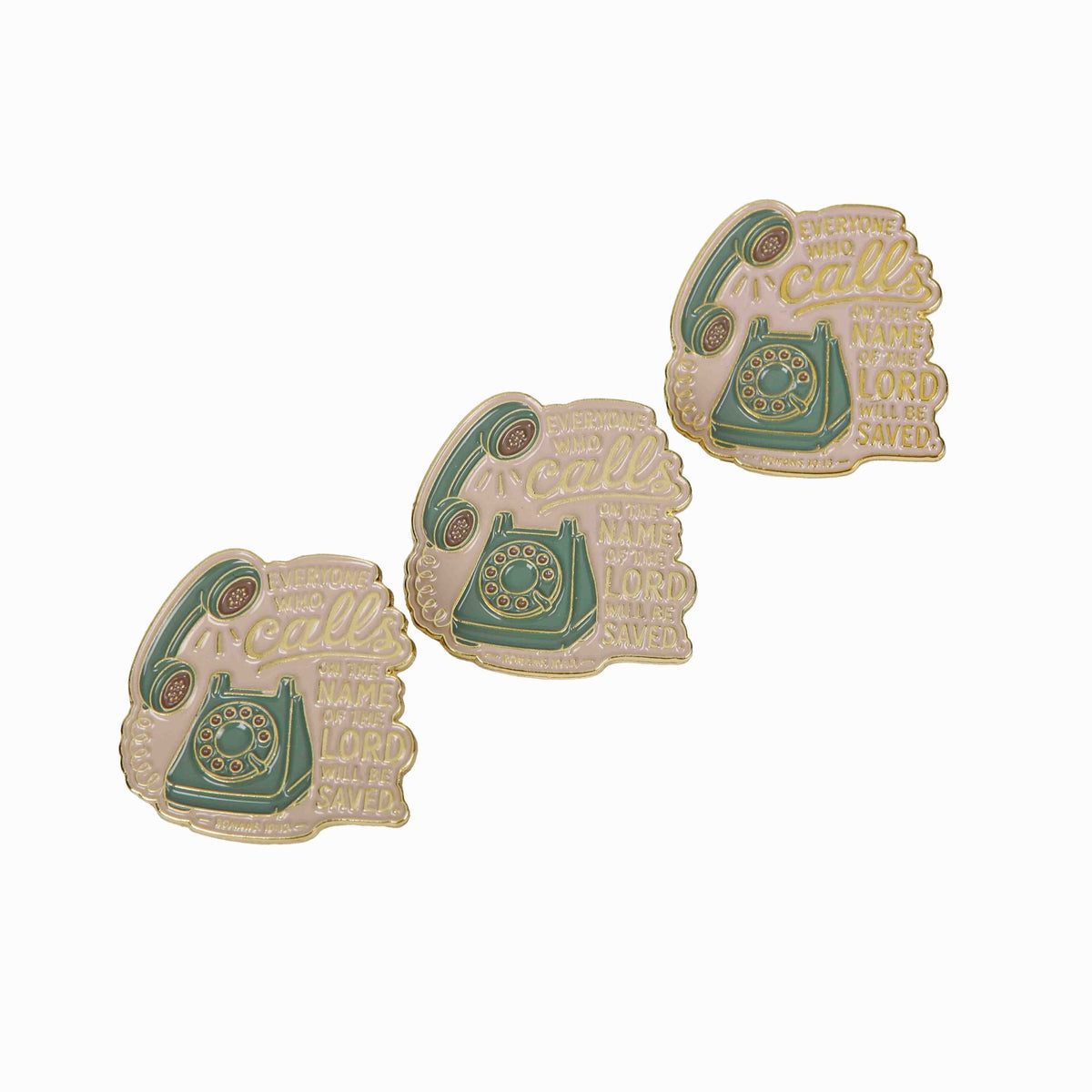 PIN ENAMEL ROMANS 10:13 PK3