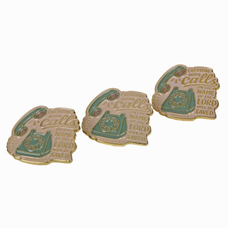 PIN ENAMEL ROMANS 10:13 PK3