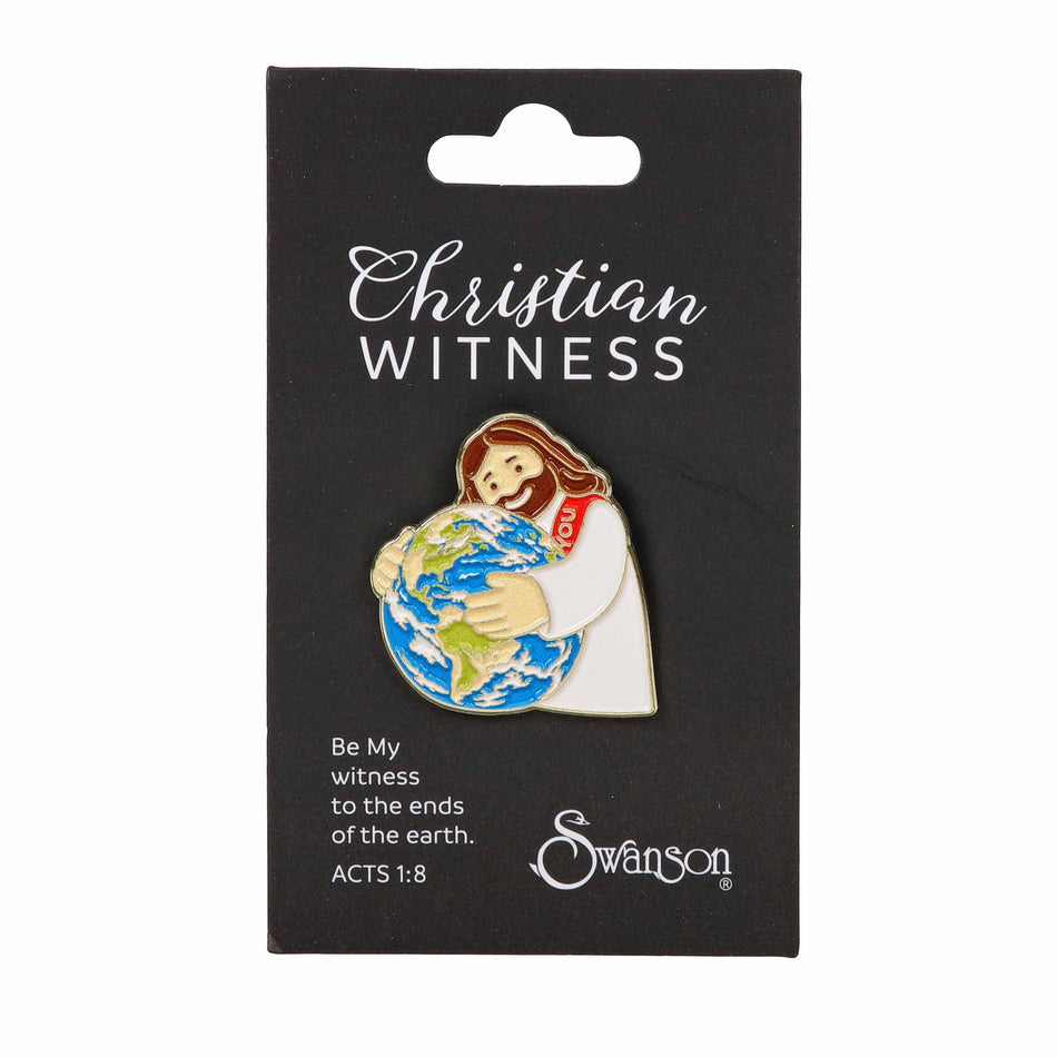 PIN ENAMEL JESUS HUGS WORLD PK3