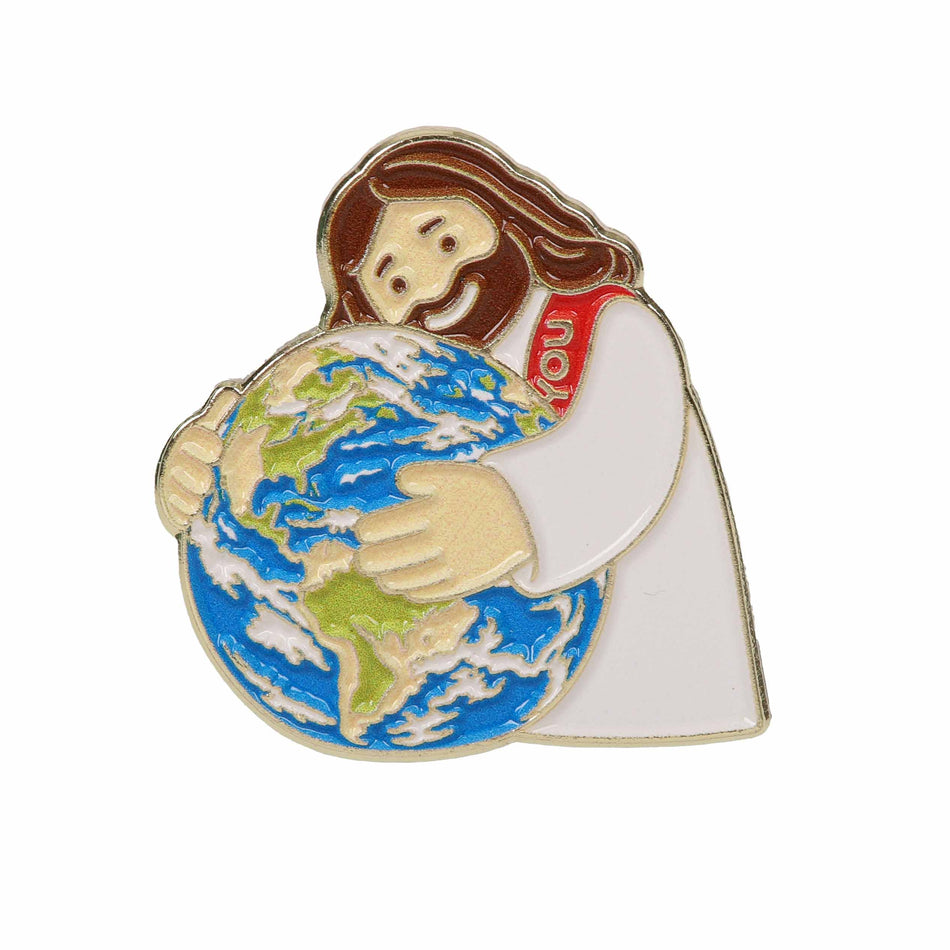 PIN ENAMEL JESUS HUGS WORLD PK3