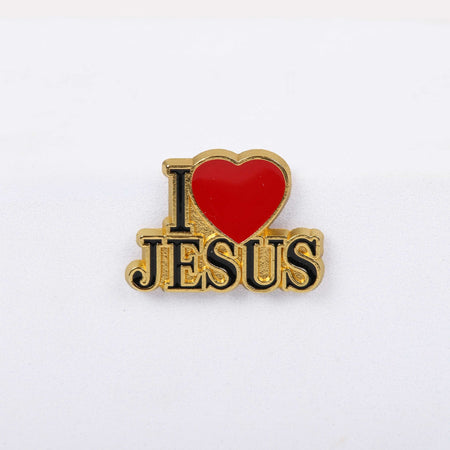 PIN ENAMEL I HEART JESUS PK3