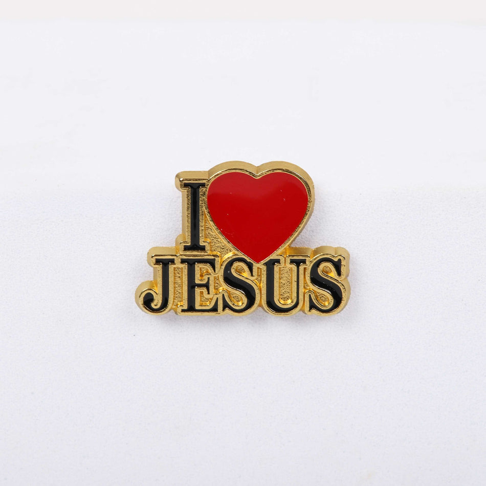 PIN ENAMEL I HEART JESUS PK3