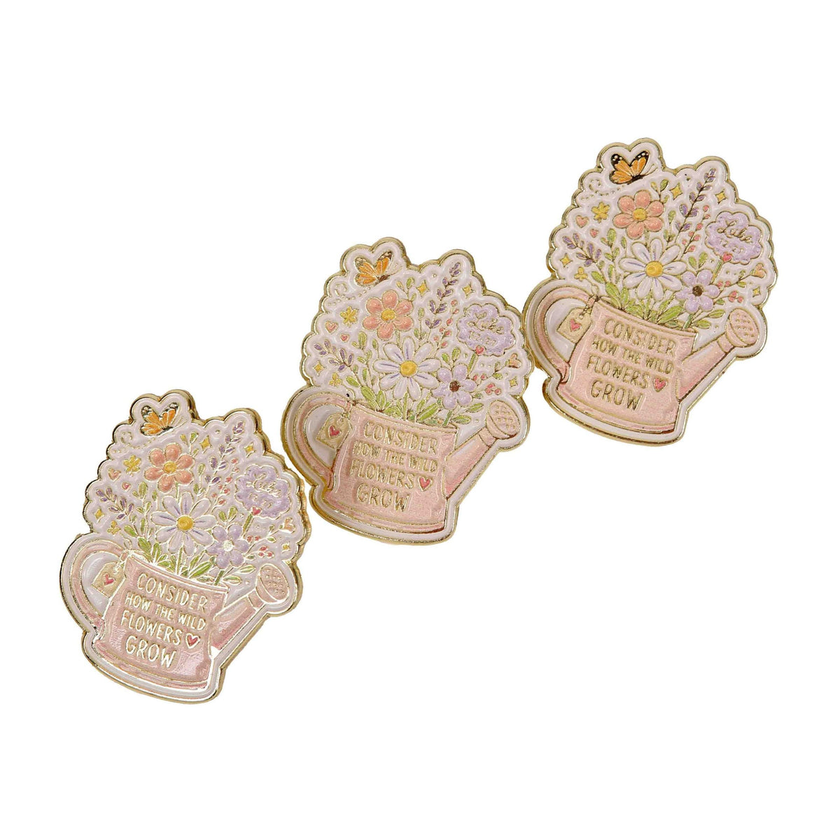 PIN ENAMEL LUKE 12:27 PK3