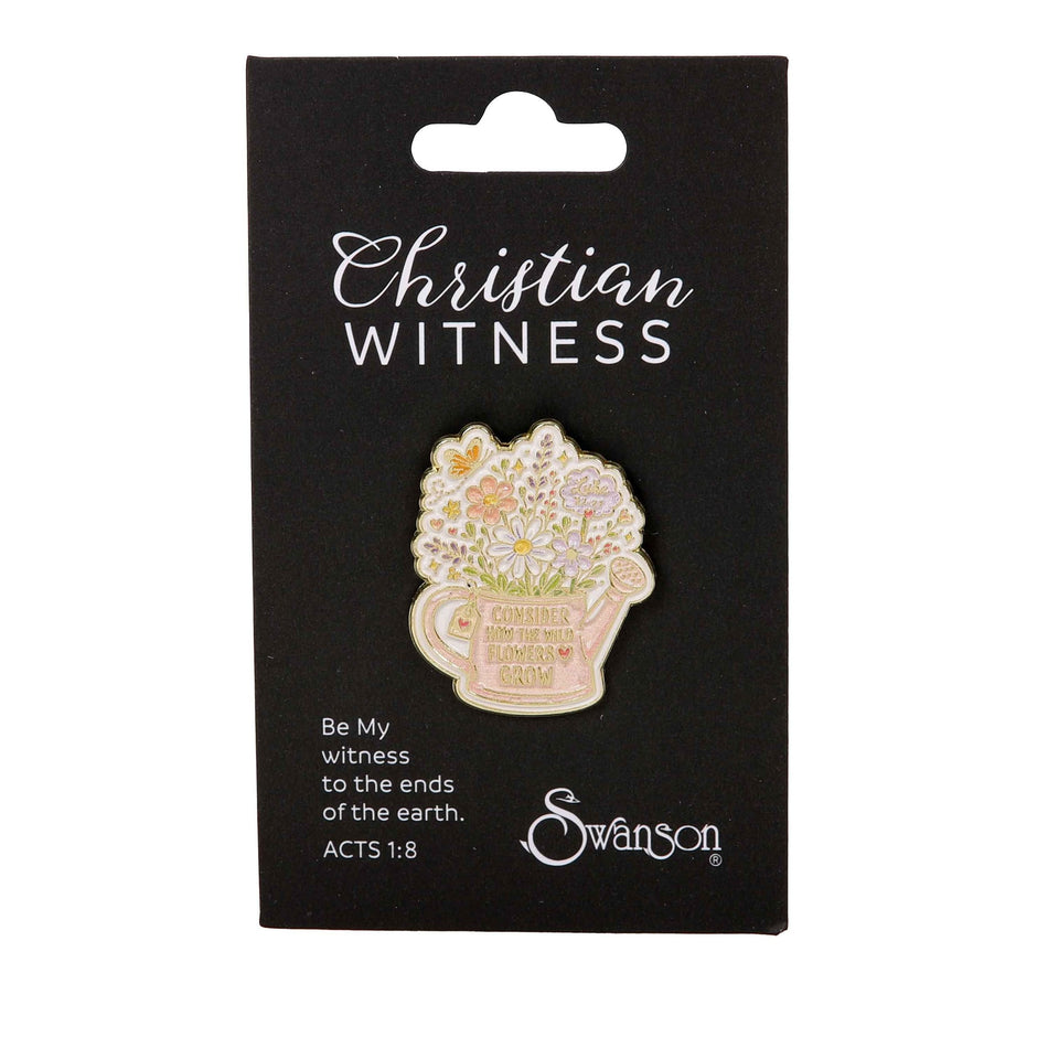 PIN ENAMEL LUKE 12:27 PK3