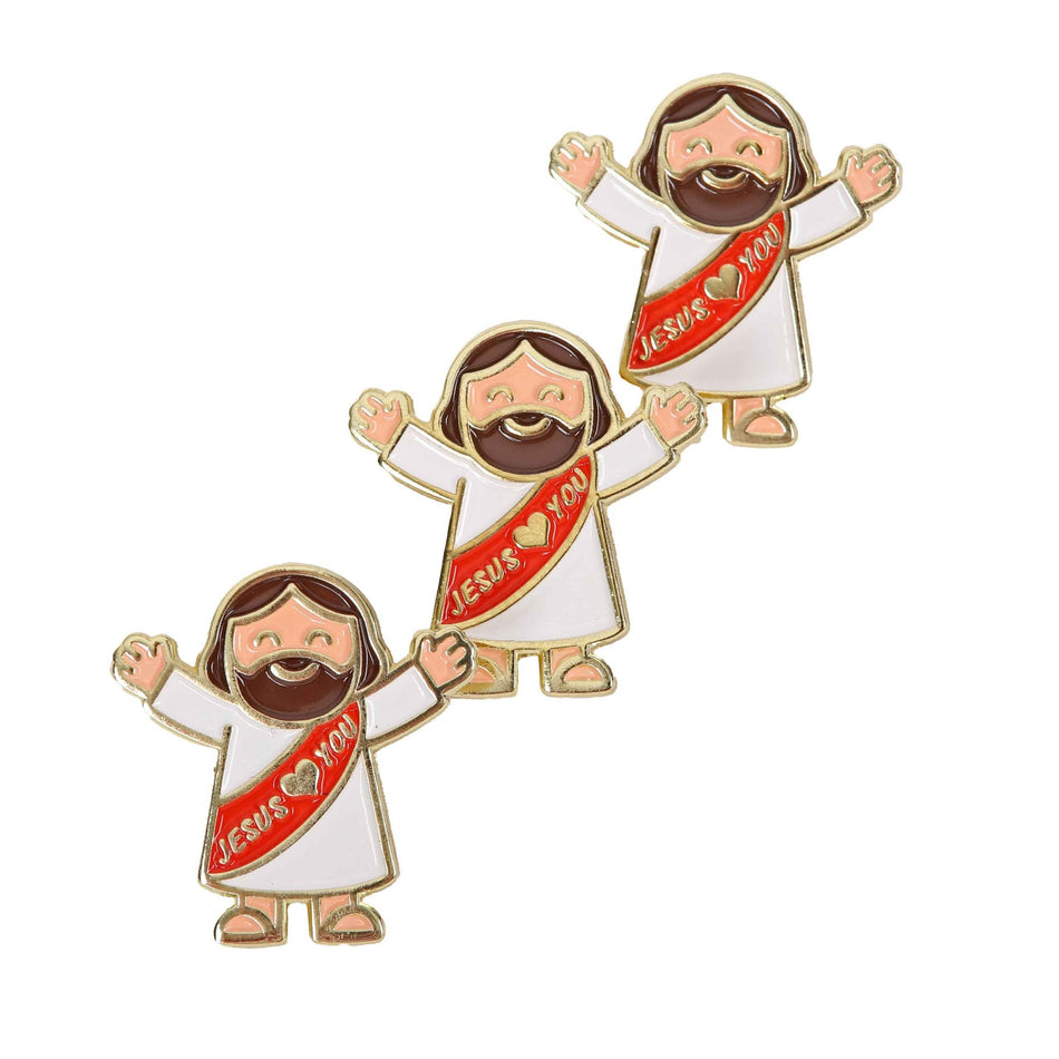 PIN ENAMEL JESUS LOVES YOU PK3