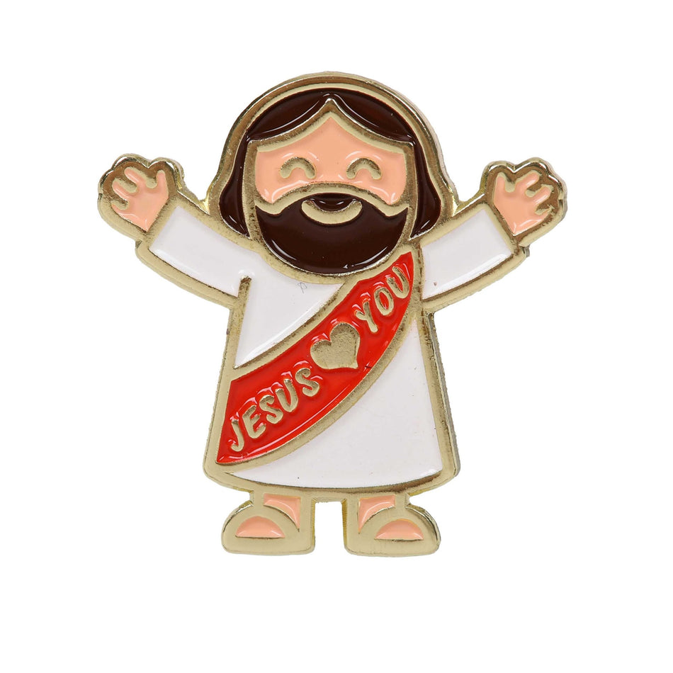 PIN ENAMEL JESUS LOVES YOU PK3