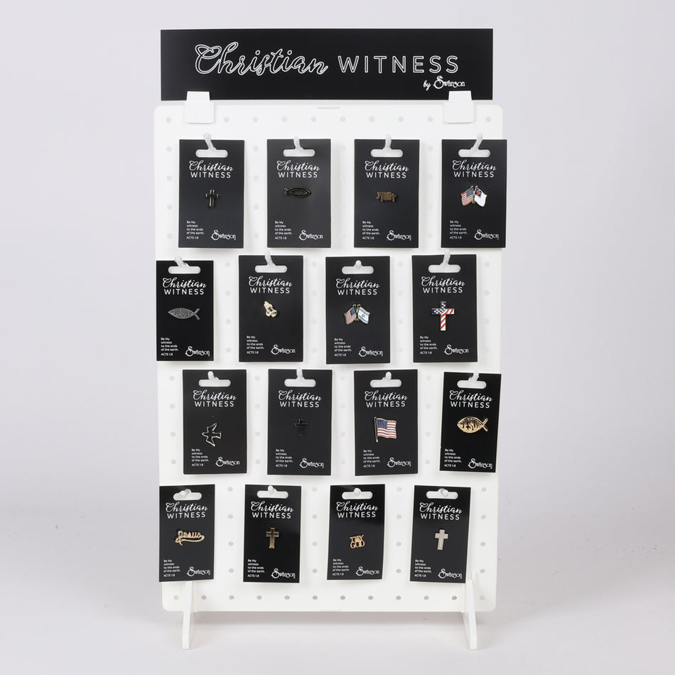 LAPEL PINS ASSORTMENT DISPLAY SCP PK96