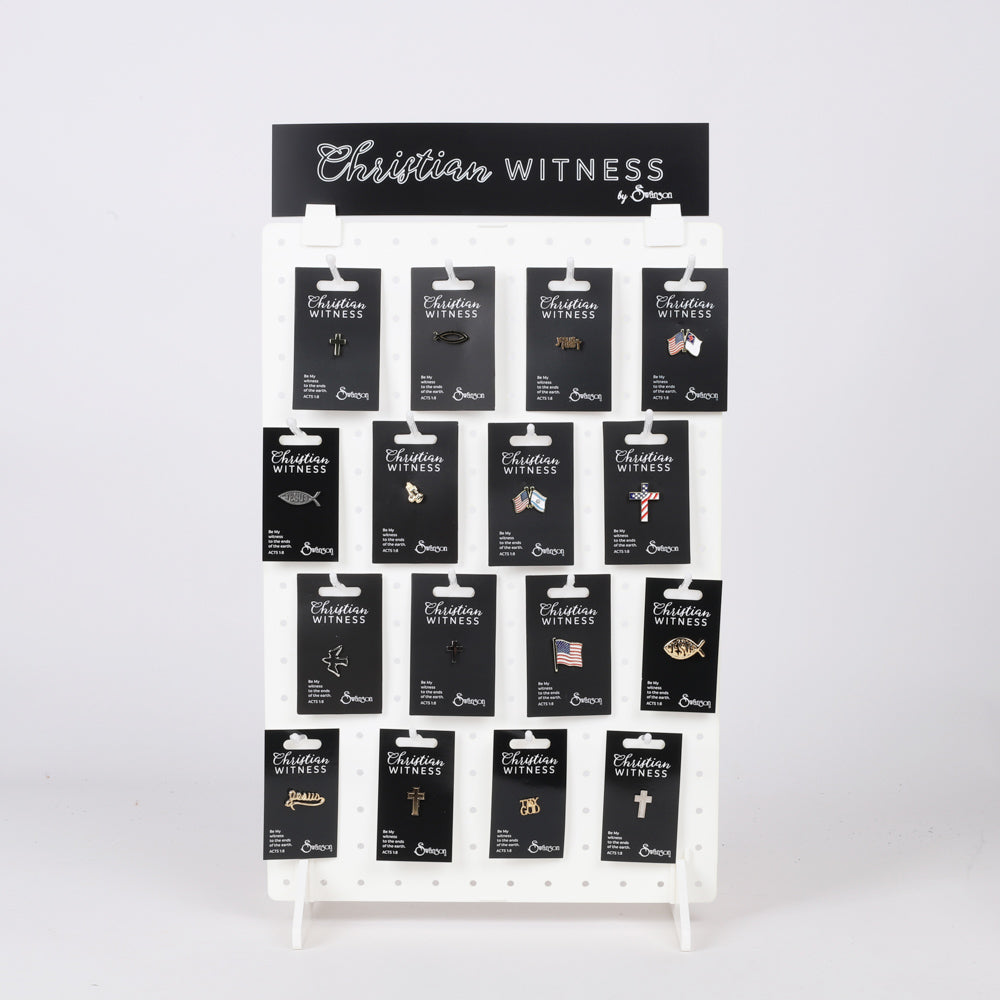 LAPEL PINS ASSORTMENT DISPLAY SCP PK96
