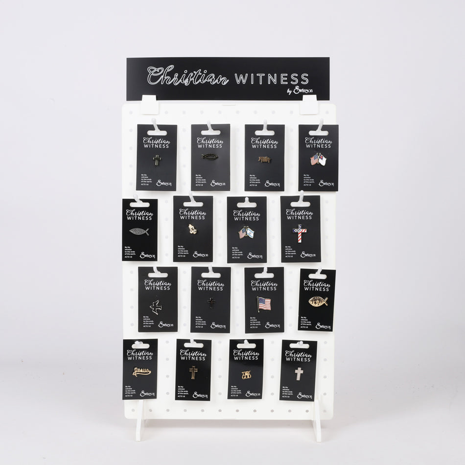 LAPEL PINS ASSORTMENT DISPLAY SCP PK96
