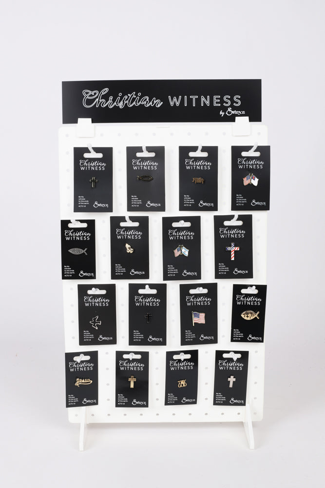 LAPEL PINS ASSORTMENT DISPLAY SCP PK96