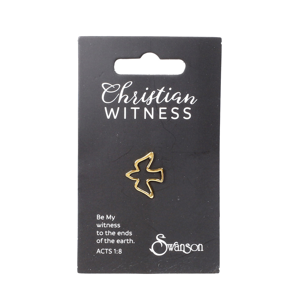 LAPEL PIN OPEN DOVE GOLD PK6