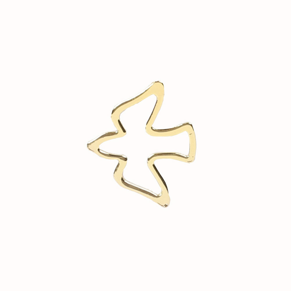 LAPEL PIN OPEN DOVE GOLD PK6
