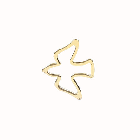 LAPEL PIN OPEN DOVE GOLD PK6