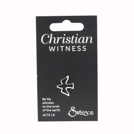 LAPEL PIN OPEN DOVE SILVER PK6