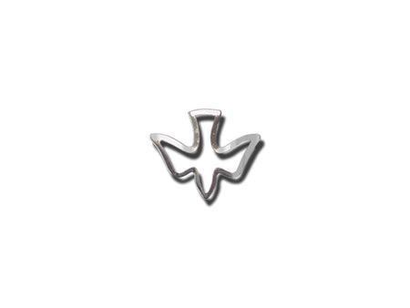 LAPEL PIN OPEN DOVE SILVER PK6