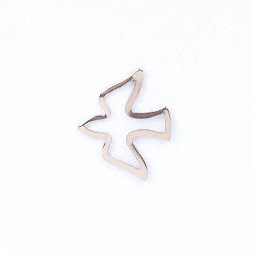 LAPEL PIN OPEN DOVE SILVER PK6